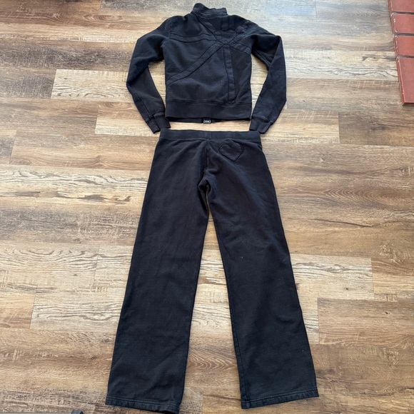 Y2J style Juicy couture black heart sweats set Small - Picture 3 of 11